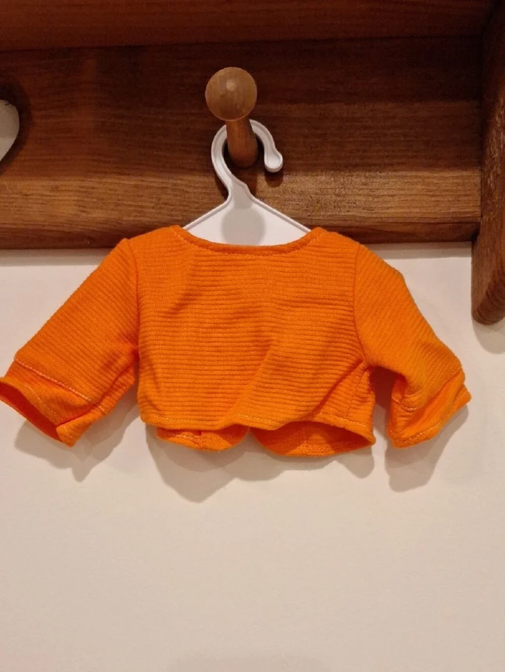 American Girl 2010 Lanie's Orange Ribbed Cardigan